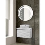 Шкаф за баня с мивка Макена Нора, Бял 60 см