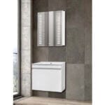 Шкаф за баня с мивка Макена Сиана, Бял 60 см