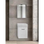 Шкаф за баня с огледало Makena Кико, Бял