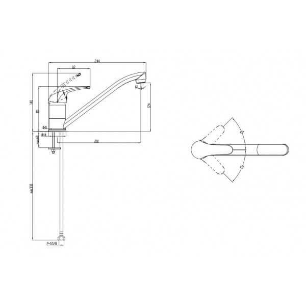 Смесител за кухня Makena Ники Смесител за кухня Makena Ники