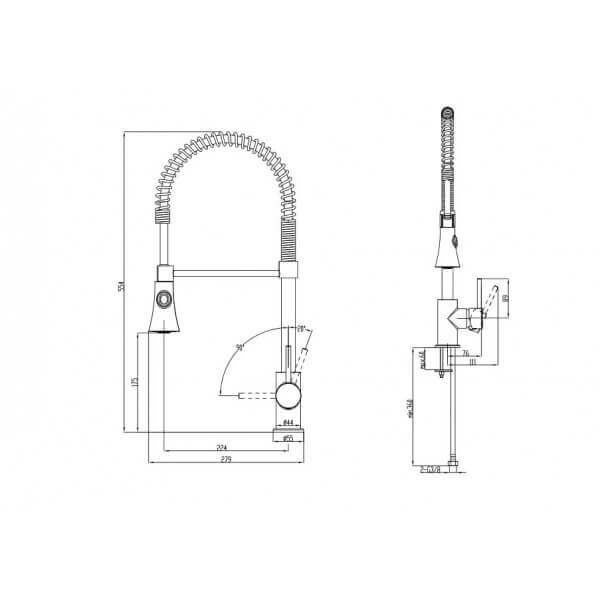 Смесител за кухня с подвижно рамо Makena Айра Смесител за кухня с подвижно рамо Makena Айра