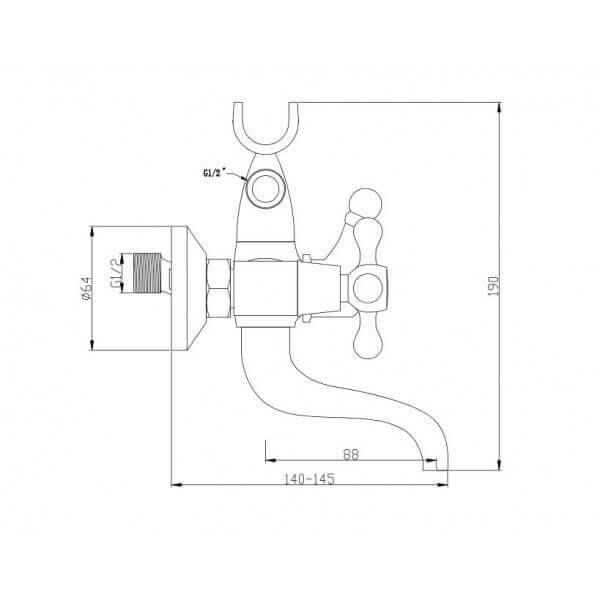 Смесител за вана/душ Cascada Retro Смесител за вана/душ Cascada Retro