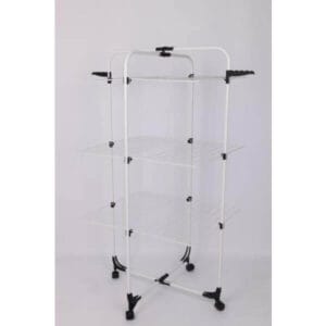 Сушилник за дрехи Ziel 69x69x135 см метален, бял, сгъваем, подходящ за пералня и домашно сушене