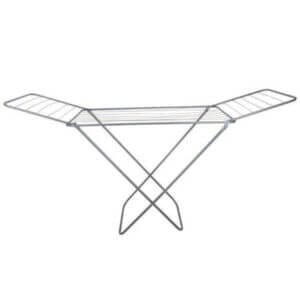 Сушилник за дрехи Ziel Home Living 18 м, бял метален, сгъваем, с голям капацитет за бельо.