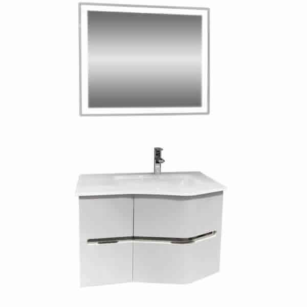 Комплект шкаф с мивка и огледало с осветление Makena Севиля Комплект шкаф с мивка и огледало с осветление Makena Севиля