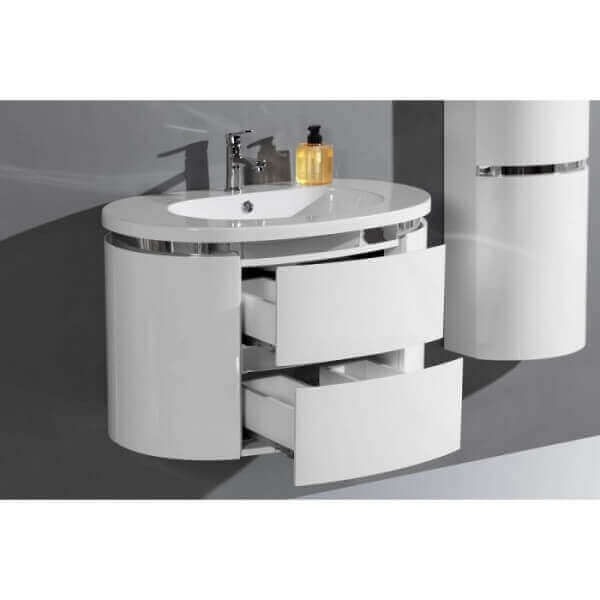 Комплект шкафове за баня с мивка и огледало Makena 5807 Комплект шкафове за баня с мивка и огледало Makena 5807