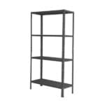 Метален стелаж с 4 рафта Basic-40 Black, до 50 кг на рафт, 145x75x30 см