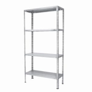 Метален стелаж с 4 рафта Basic, до 40 кг на рафт, 145х75х30 см