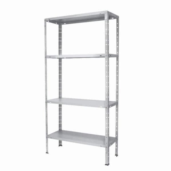 Метален стелаж с 4 рафта Basic, до 40 кг на рафт, 145х75х30 см Метален стелаж с 4 рафта Basic, до 40 кг на рафт, 145х75х30 см