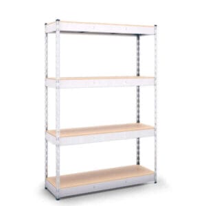 Метален стелаж с 4 рафта Profi MDF, до 300 кг на рафт, 120х192х50 см е здрав стелаж на ниска цена. лесен за сглобяване и монтаж.