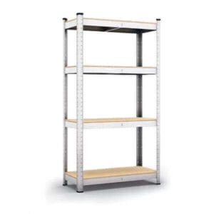 Метален стелаж с 4 рафта Standard DYI MDF, до 175 кг на рафт, 180x90x40 см