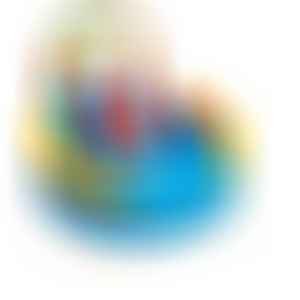 Надуваем басейн за деца Intex Rainbow Ring 57453NP