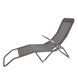 Сгъваем шезлонг с метална рамка SC-096 сив - MY GARDEN