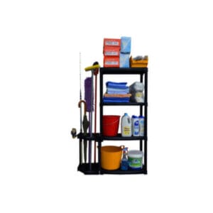 Стелаж PVC с 4 рафта и приставка за четки Artplast, 89x30x133 см