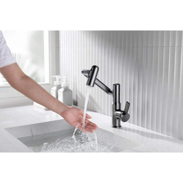 Стоящ смесител за мивка Makena 9091-GG сив мат Стоящ смесител за мивка Makena 9091-GG сив мат