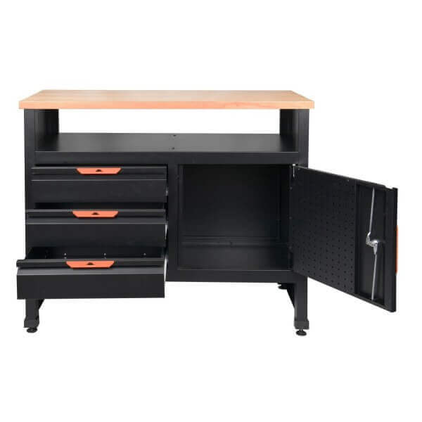 Работна маса TACTIX с 3 чекмеджета и 1 врата, 1050 x 450 x 836 мм Работна маса TACTIX с 3 чекмеджета и 1 врата, 1050 x 450 x 836 мм