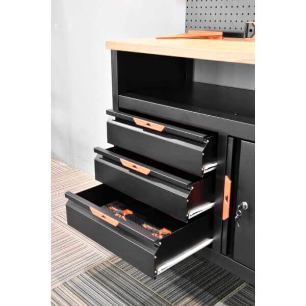 Работна маса TACTIX с 3 чекмеджета и 1 врата, 1050 x 450 x 836 мм Работна маса TACTIX с 3 чекмеджета и 1 врата, 1050 x 450 x 836 мм