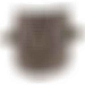 Ръчно тъкана кошница с дръжки FHF-BS-2024-01, 100% памук, 35х35х35 см, многоцветна кошница от памук с дръжки за съхранение и декор.