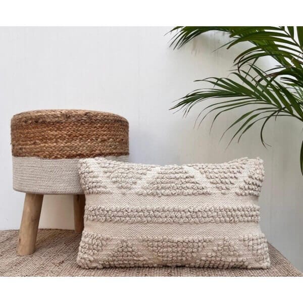 Ръчно тъкана възглавница FHF-CU-2024-15 с пълнеж, 100% памук, вакуумно опакована Ръчно тъкана възглавница FHF-CU-2024-15 с пълнеж, 100% памук, вакуумно опакована