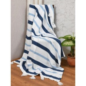 Ръчно тъкано одеяло FHF-TH-2024-02, памучно и уютно за топлина и декоративен стил у дома