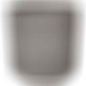 Саксия 35 x 35 x 35 см сив полирезин, голяма декоративна саксия за тераса, устойчива на атмосферни влияния, за вътрешно и външно ползване.