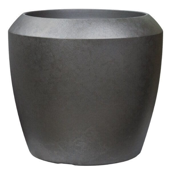 Саксия Античен калай декоративна саксия полирезин за външно ползване с дренажен отвор Саксия Античен калай декоративна саксия полирезин за външно ползване с дренажен отвор