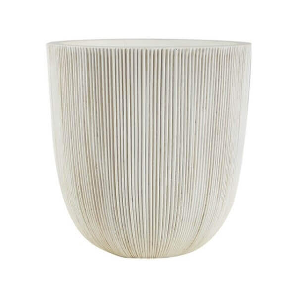 Саксия Чедър бял, външна и декоративна саксия полирезин за балкон и дом Саксия Чедър бял, външна и декоративна саксия полирезин за балкон и дом