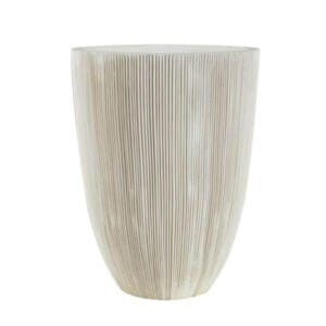 Саксия Чедър бял 44 x 44 x 57.5 см, устойчиви саксии за градина и големи саксии за растения