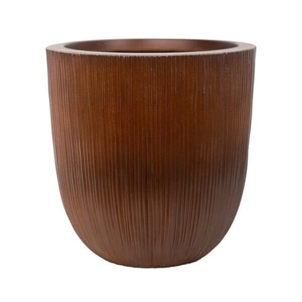 Саксия Чедър браун от полирезин, устойчива саксия за балкон и външна употреба Саксия Чедър браун от полирезин, устойчива саксия за балкон и външна употреба