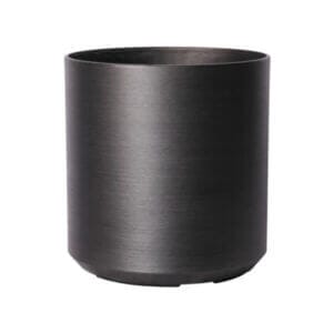 Саксия матирано сиво 28 x 28 x 28 см, полирезинова, устойчива с отвори и тапа за растения