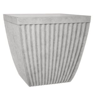 Саксия Мисти грей, голяма саксия 50 л от полирезин, устойчива за вътрешно и външно ползване