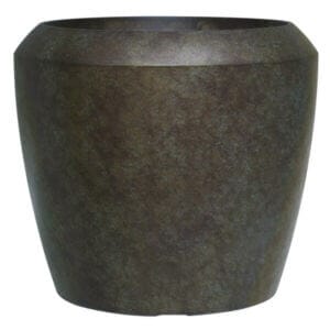 Саксия от патиниран метал с отвори за дренаж, устойчива саксия за тераса и интериор