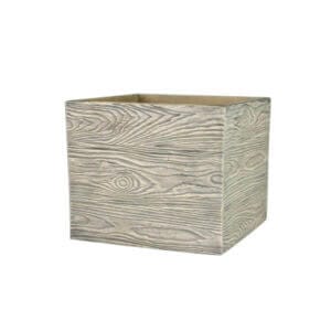 Саксия Рустик дърво от полирезин, устойчива външна саксия за балкон и градина