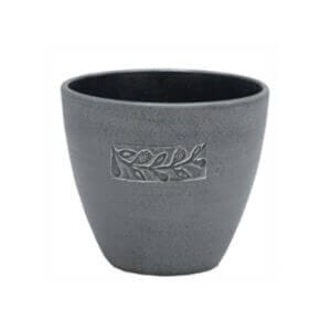 Саксия с подложка My Garden Black Ф 35 см, черна глинена саксия за цветя, идеална за вътрешно и външно ползване.