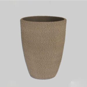 Саксия с подложка My Garden Ф 32 см, кафява глинена саксия за цветя, идеална за декорация на градина.