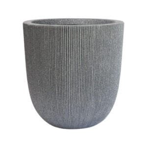 Саксия Средиземноморско сиво 37 x 37 x 37.5 см, полирезинова външна саксия за тераса, устойчива на атмосферни влияния