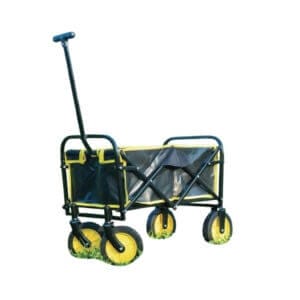 Сгъваема градинска количка до 60 кг с дръжка и колела за лесен транспорт и градинска работа