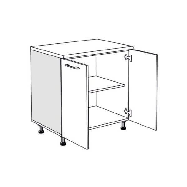 Шкаф с две врати и рафт D80, Беж гланц Шкаф с две врати и рафт D80, Беж гланц