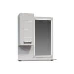 Шкаф за баня с огледало и LED осветление Makena Хаус, Бял