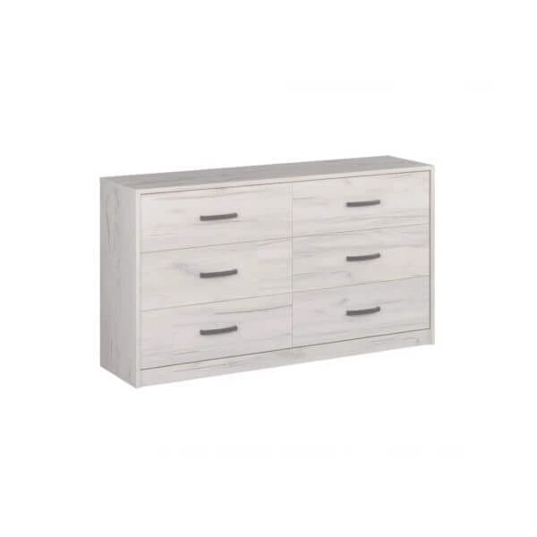 Скрин с 6 чекмеджета Matis Roma 6F в снежен дъб, идеален за модерни скринове за спалня с плавно затваряне. Скрин с 6 чекмеджета Matis Roma 6F в снежен дъб, идеален за модерни скринове за спалня с плавно затваряне.