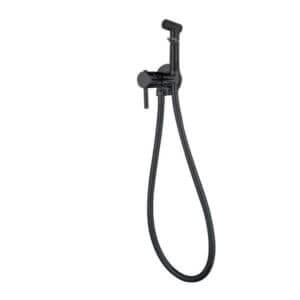 Смесител Cascada Grey с бидетна слушалка, месингов стенен смесител за баня с керамичен патрон