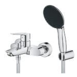 Смесител за вана GROHE Start 1/2, едноръкохватков, Хром/Черен