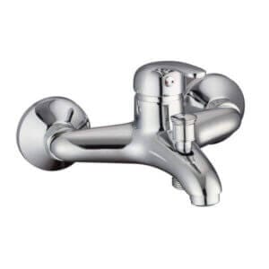 Смесител за вана и душ Makena Ники едноръкохватков, водоспестяващ, с Easyfix монтаж и хромирано покритие