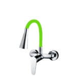 Стенен смесител за кухня Cascada Flexible Green, месингов, едноръкохватков