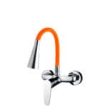 Стенен смесител за кухня Cascada Flexible Orange, месингов, едноръкохватков