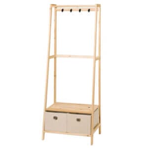 Стойка за дрехи с две чекмеджета 58х36х168 см - удобен органайзер за дрехи с мобилна конструкция и елегантен дизайн.