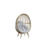 Стоящ ратанов стол Яйце My Garden RH-73, 95х78х153 см с възглавници