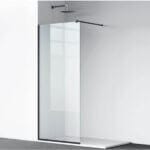 Стъклен параван Cascada, мат с черен мат профил, 60 х 190 см