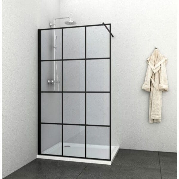 Стъклен параван за баня Cascada Full frame, профил черен мат, 70х190 см Стъклен параван за баня Cascada Full frame, профил черен мат, 70х190 см