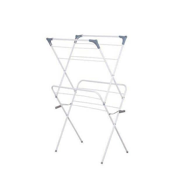 Сушилник за дрехи Ziel метален, сгъваем сушилник за бельо 63x42x102 см в домашна среда Сушилник за дрехи Ziel метален, сгъваем сушилник за бельо 63x42x102 см в домашна среда